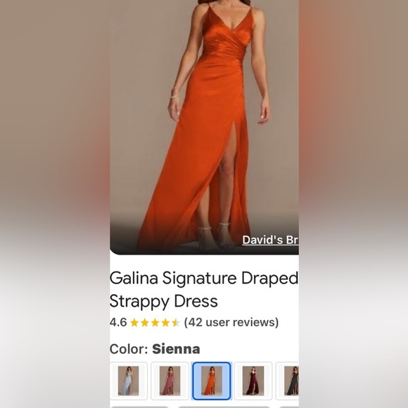 DAVIDS BRIDAL “Galina Signature”  BRIDESMAIDS DRESS - Picture 9 of 9